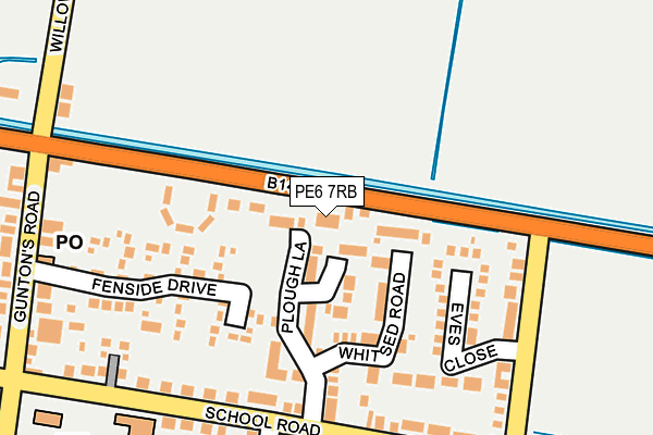 PE6 7RB map - OS OpenMap – Local (Ordnance Survey)