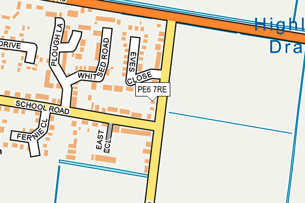 PE6 7RE map - OS OpenMap – Local (Ordnance Survey)