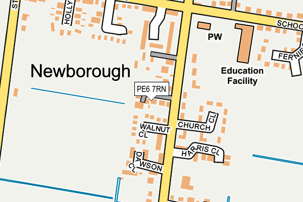 PE6 7RN map - OS OpenMap – Local (Ordnance Survey)
