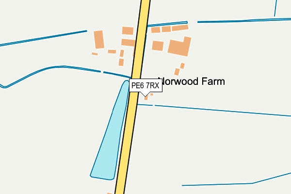 PE6 7RX map - OS OpenMap – Local (Ordnance Survey)