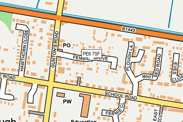 PE6 7SF map - OS OpenMap – Local (Ordnance Survey)