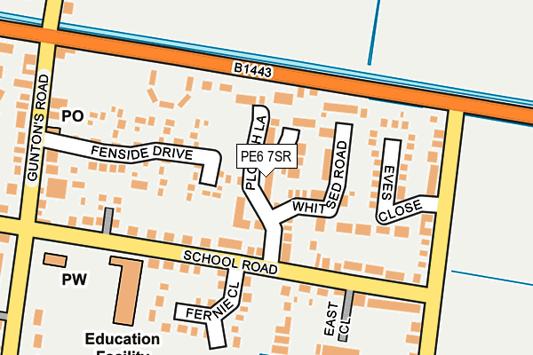 PE6 7SR map - OS OpenMap – Local (Ordnance Survey)