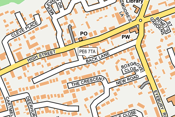 PE6 7TA map - OS OpenMap – Local (Ordnance Survey)