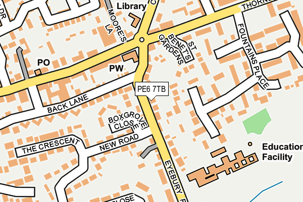 PE6 7TB map - OS OpenMap – Local (Ordnance Survey)