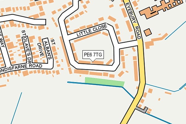 PE6 7TG map - OS OpenMap – Local (Ordnance Survey)