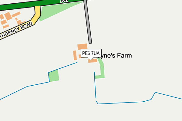 PE6 7UA map - OS OpenMap – Local (Ordnance Survey)