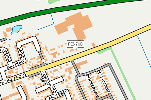 PE6 7UB map - OS OpenMap – Local (Ordnance Survey)