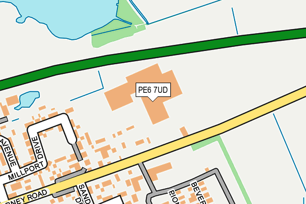 PE6 7UD map - OS OpenMap – Local (Ordnance Survey)