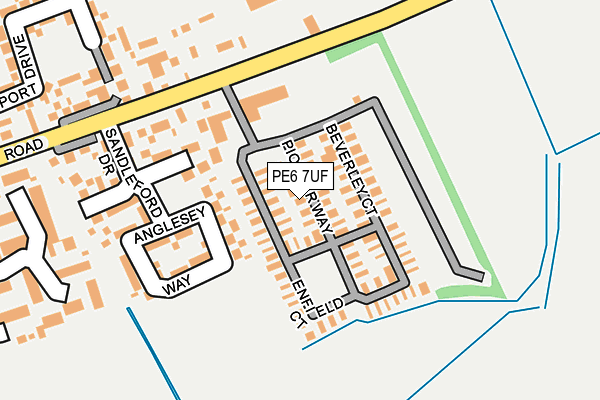 PE6 7UF map - OS OpenMap – Local (Ordnance Survey)