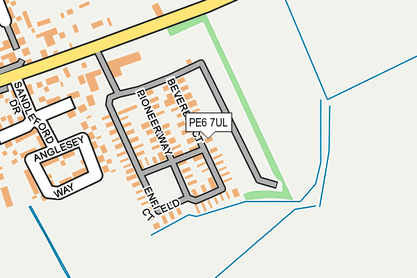 PE6 7UL map - OS OpenMap – Local (Ordnance Survey)