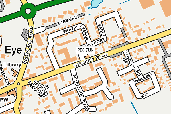 PE6 7UN map - OS OpenMap – Local (Ordnance Survey)