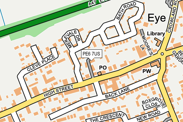 PE6 7US map - OS OpenMap – Local (Ordnance Survey)