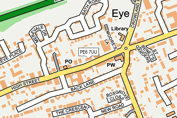 PE6 7UU map - OS OpenMap – Local (Ordnance Survey)