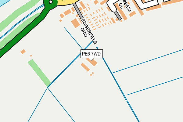 PE6 7WD map - OS OpenMap – Local (Ordnance Survey)