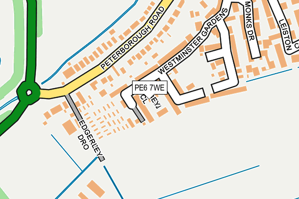 PE6 7WE map - OS OpenMap – Local (Ordnance Survey)