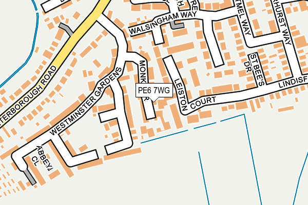 PE6 7WG map - OS OpenMap – Local (Ordnance Survey)