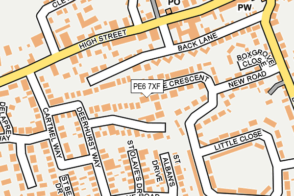 PE6 7XF map - OS OpenMap – Local (Ordnance Survey)