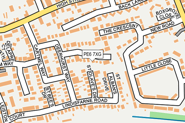 PE6 7XG map - OS OpenMap – Local (Ordnance Survey)