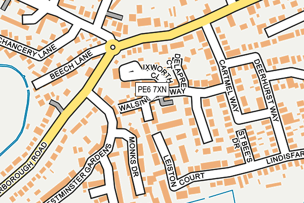 PE6 7XN map - OS OpenMap – Local (Ordnance Survey)