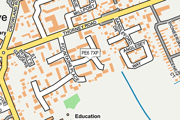 PE6 7XP map - OS OpenMap – Local (Ordnance Survey)