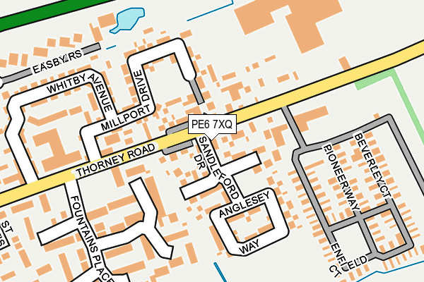PE6 7XQ map - OS OpenMap – Local (Ordnance Survey)
