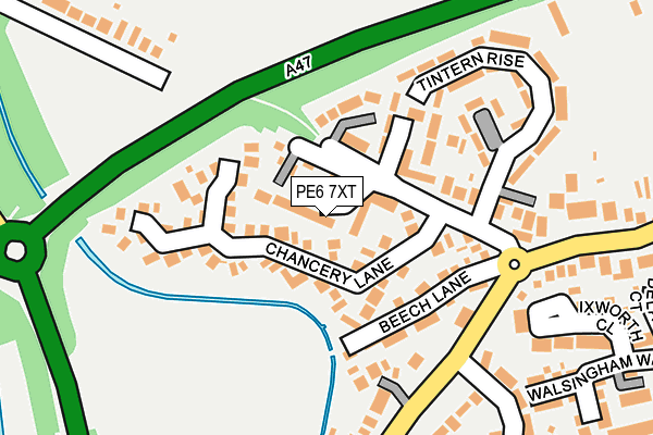 PE6 7XT map - OS OpenMap – Local (Ordnance Survey)