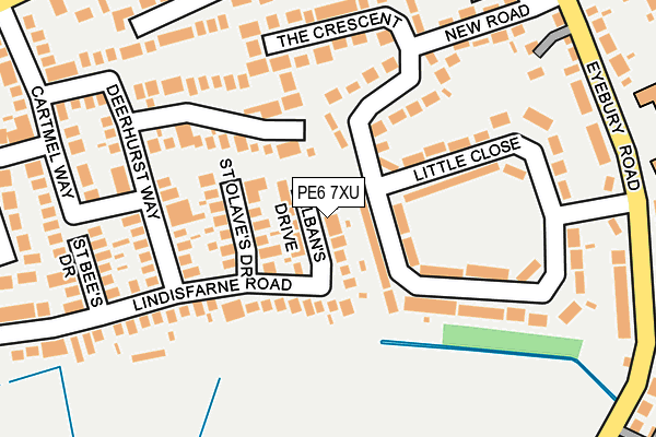 PE6 7XU map - OS OpenMap – Local (Ordnance Survey)