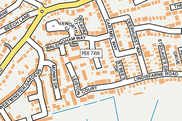 PE6 7XW map - OS OpenMap – Local (Ordnance Survey)