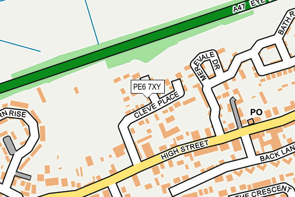PE6 7XY map - OS OpenMap – Local (Ordnance Survey)