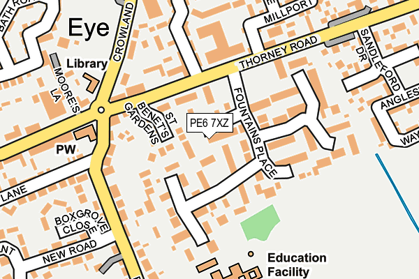 PE6 7XZ map - OS OpenMap – Local (Ordnance Survey)