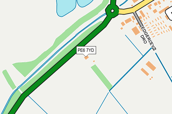 PE6 7YD map - OS OpenMap – Local (Ordnance Survey)