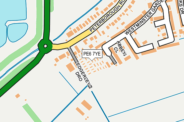 PE6 7YE map - OS OpenMap – Local (Ordnance Survey)