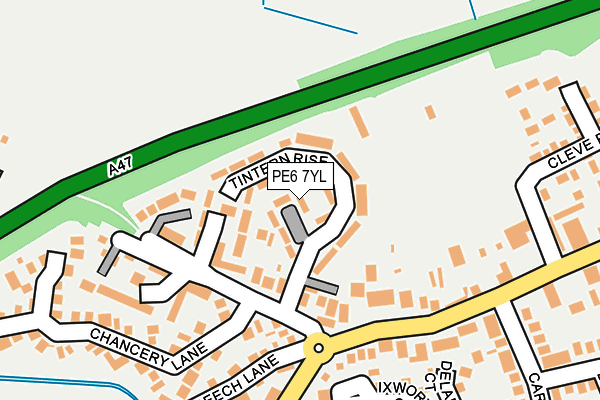 PE6 7YL map - OS OpenMap – Local (Ordnance Survey)