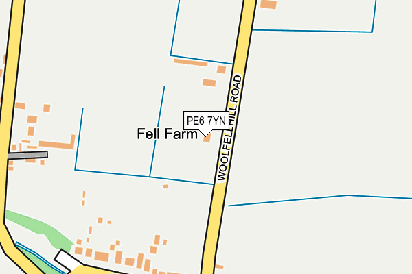 PE6 7YN map - OS OpenMap – Local (Ordnance Survey)