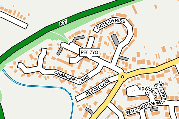 PE6 7YQ map - OS OpenMap – Local (Ordnance Survey)