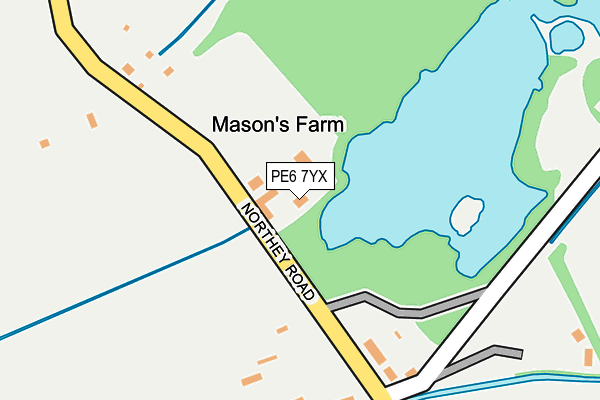 PE6 7YX map - OS OpenMap – Local (Ordnance Survey)