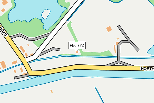 PE6 7YZ map - OS OpenMap – Local (Ordnance Survey)