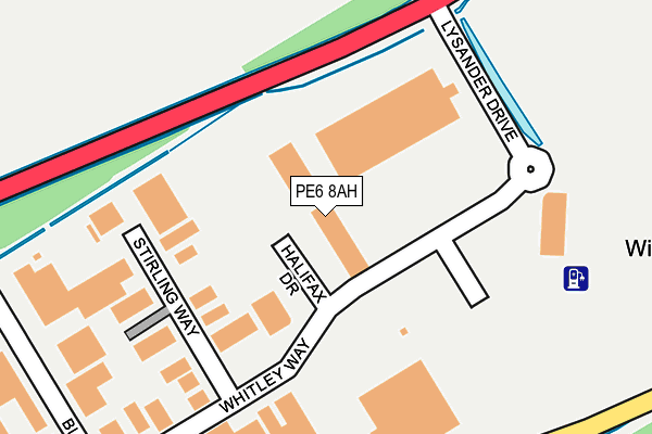 PE6 8AH map - OS OpenMap – Local (Ordnance Survey)