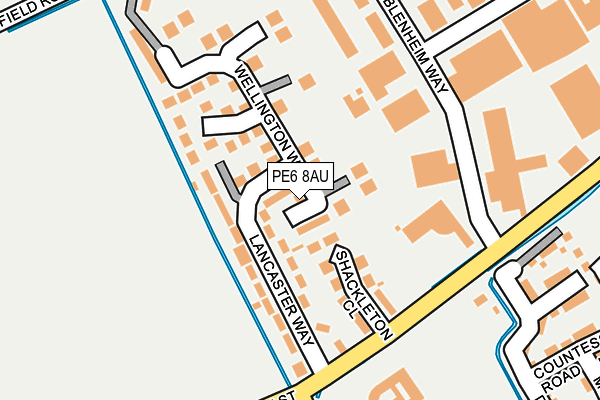 PE6 8AU map - OS OpenMap – Local (Ordnance Survey)