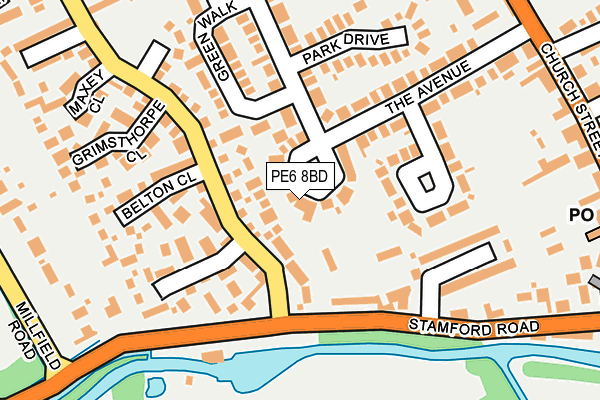 PE6 8BD map - OS OpenMap – Local (Ordnance Survey)