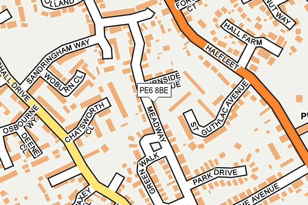 PE6 8BE map - OS OpenMap – Local (Ordnance Survey)