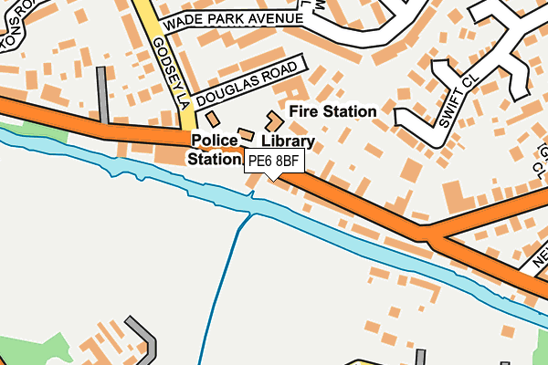PE6 8BF map - OS OpenMap – Local (Ordnance Survey)