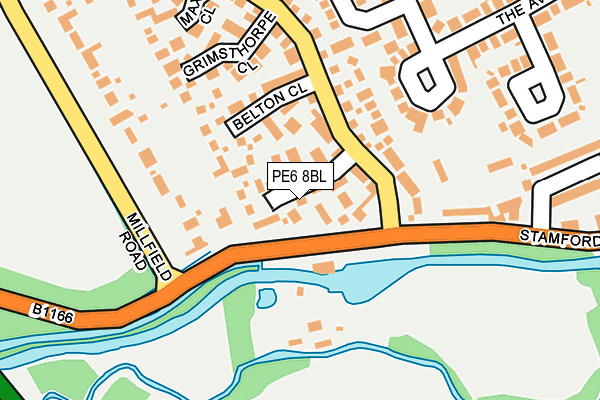 PE6 8BL map - OS OpenMap – Local (Ordnance Survey)