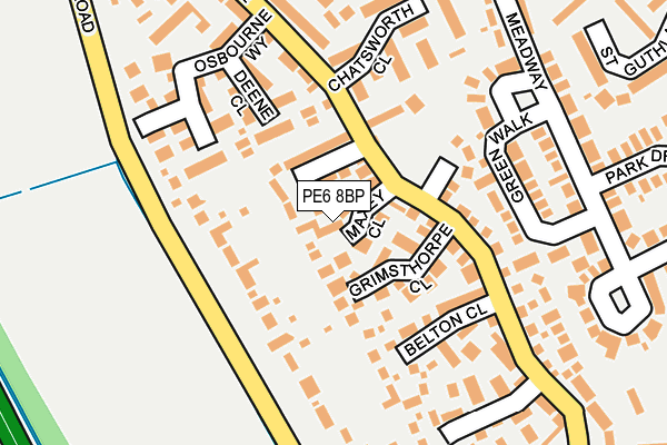 PE6 8BP map - OS OpenMap – Local (Ordnance Survey)