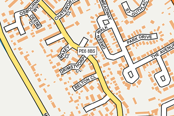 PE6 8BS map - OS OpenMap – Local (Ordnance Survey)