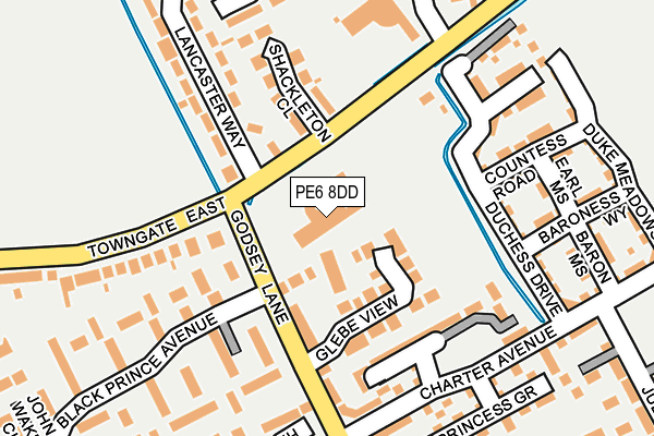 PE6 8DD map - OS OpenMap – Local (Ordnance Survey)