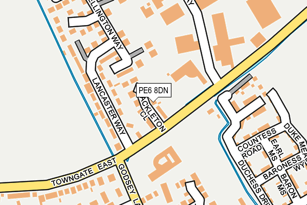 PE6 8DN map - OS OpenMap – Local (Ordnance Survey)