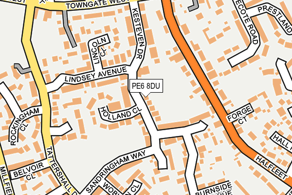 PE6 8DU map - OS OpenMap – Local (Ordnance Survey)