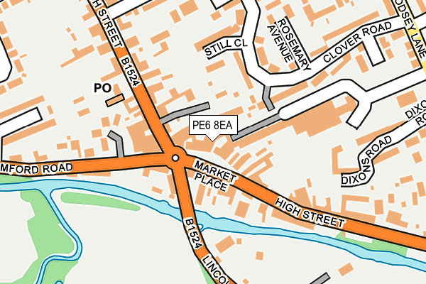 PE6 8EA map - OS OpenMap – Local (Ordnance Survey)