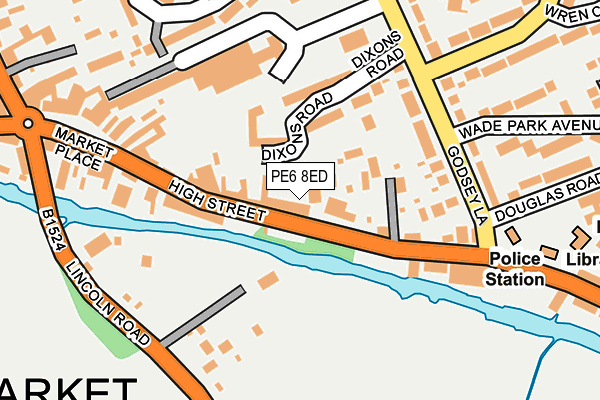 PE6 8ED map - OS OpenMap – Local (Ordnance Survey)
